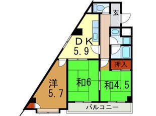 リバ－コ－ト湊川の物件間取画像